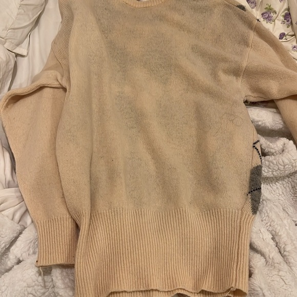 Vintage 90s soft argyle sweater - Picture 3 of 4